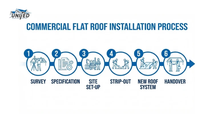 How does commercial roof installation work
