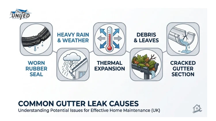 reasons why gutter joints leak