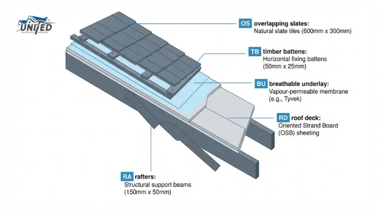 slate roof structure